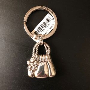 Brighton Keyring Love Blossom Silver Handbag NWT